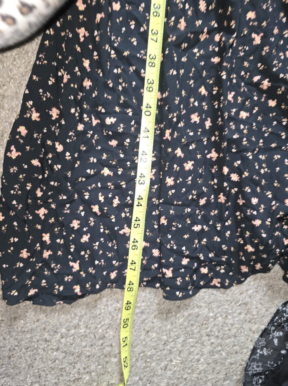 Madewell Black Floral Faux Wrap-Style Midi Dress Size 10 - Picture 12 of 12